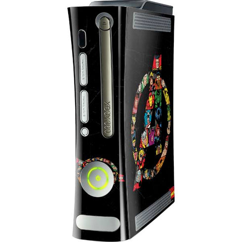Marvel Classic Comics Avengers Logo Xbox 360 (Includes HDD) Skin