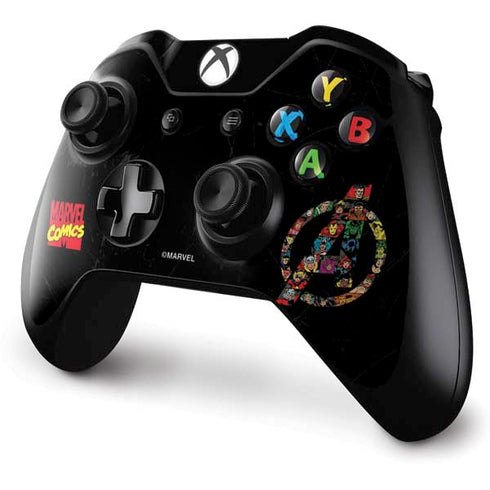 Marvel Classic Comics Avengers Logo Xbox One Controller Skin