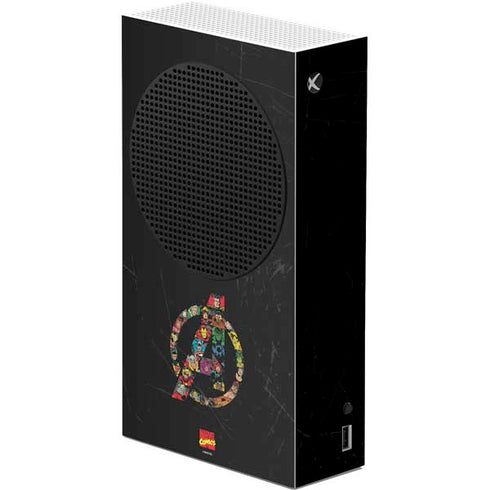 Marvel Classic Comics Avengers Logo Xbox Series S Console Skin