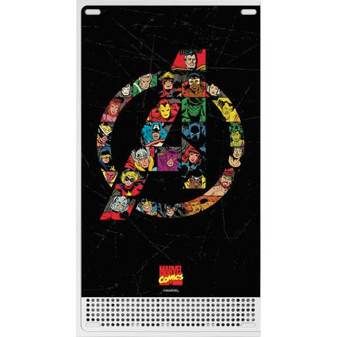 Marvel Classic Comics Avengers Logo Xbox Series S Console Skin