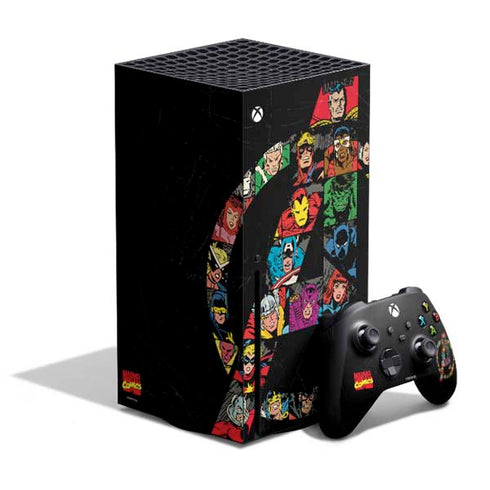 Marvel Classic Comics Avengers Logo Xbox Series X Bundle Skin