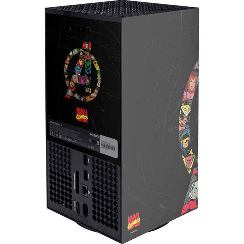 Marvel Classic Comics Avengers Logo Xbox Series X Console Skin