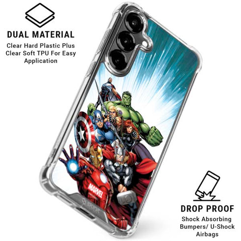 Marvel Avengers Team Galaxy S26 Clear Case