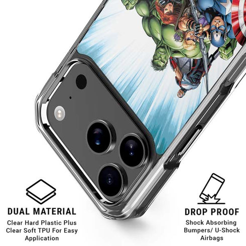 Marvel Avengers Team iPhone 18 Pro Clear Case