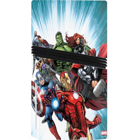Marvel Avengers Team PS5 Pro Disk Console Skin