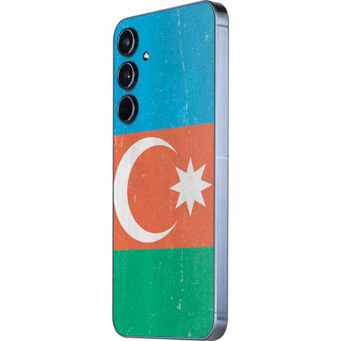 Azerbaijan Flag Distressed Galaxy A35 5G Skin