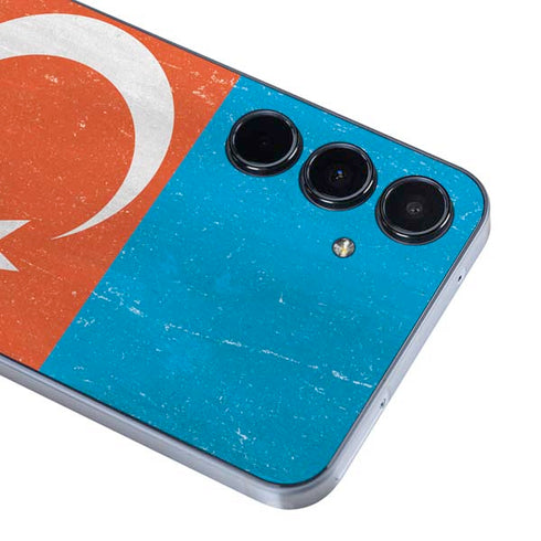 Azerbaijan Flag Distressed Galaxy A35 5G Skin