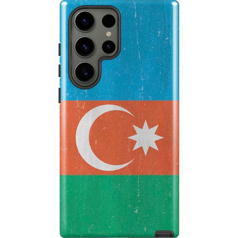 Azerbaijan Flag Distressed Galaxy S23 Ultra Pro Case