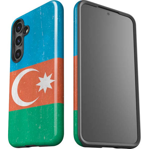 Azerbaijan Flag Distressed Galaxy S25 Plus Impact Case