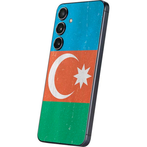 Azerbaijan Flag Distressed Galaxy S25 Plus Skin