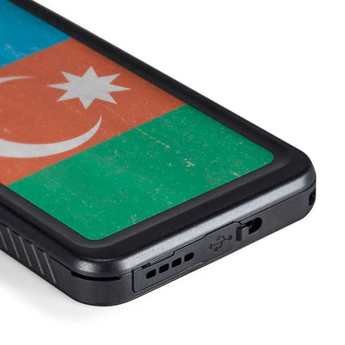 Azerbaijan Flag Distressed Galaxy S24 Waterproof Case