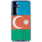 Azerbaijan Flag Distressed Galaxy S25 Clear Case