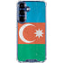 Azerbaijan Flag Distressed Galaxy S25 Clear Case