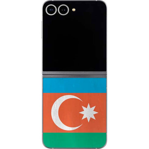 Azerbaijan Flag Distressed Galaxy Z Flip6 Skin