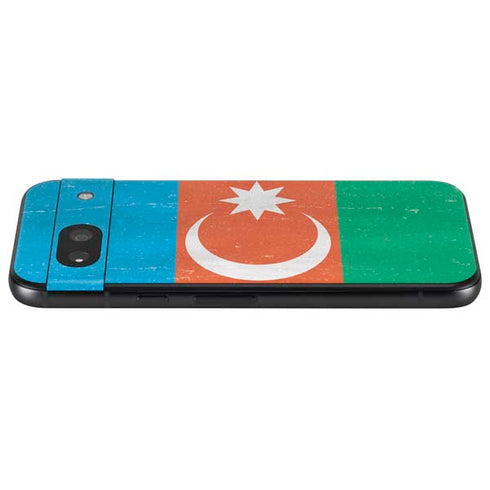 Azerbaijan Flag Distressed Google Pixel 8a Skin