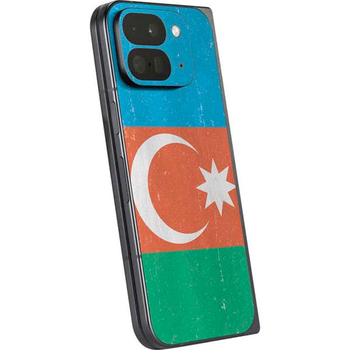Azerbaijan Flag Distressed Google Pixel 9 Pro Fold Skin