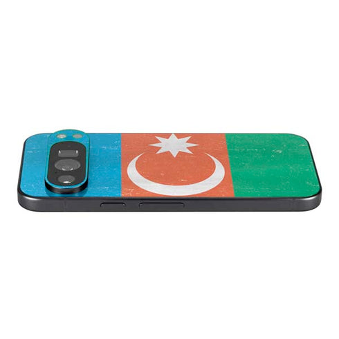 Azerbaijan Flag Distressed Google Pixel 9 Pro Skin