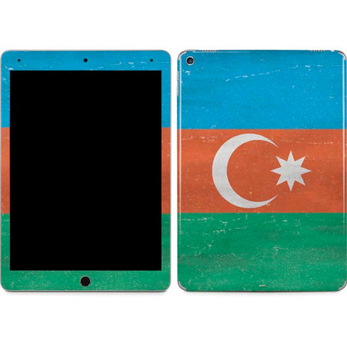 Azerbaijan Flag Distressed iPad Skins