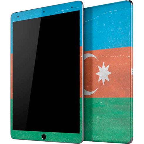 Azerbaijan Flag Distressed iPad Skins