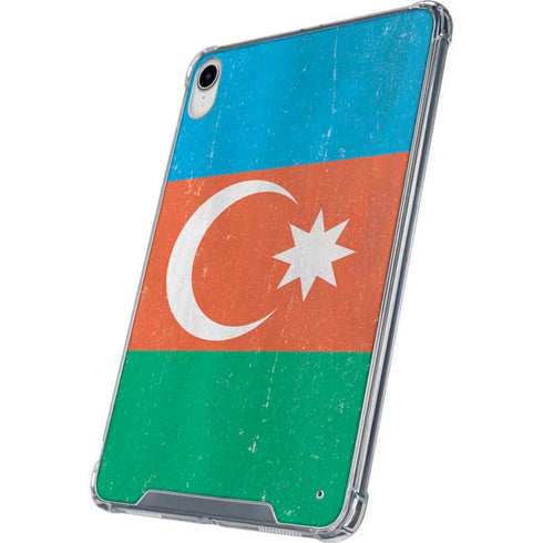 Azerbaijan Flag Distressed iPad 11th Gen (2025) Clear Case
