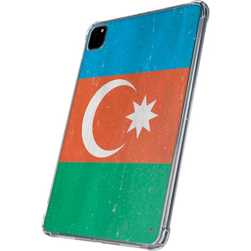 Azerbaijan Flag Distressed iPad Pro 11in (2024) Clear Case