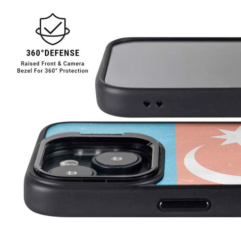 Azerbaijan Flag Distressed iPhone 13 Kickstand Case