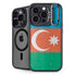 Azerbaijan Flag Distressed iPhone 13 Pro Max Kickstand Case