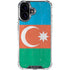 Azerbaijan Flag Distressed iPhone 16 Clear Case