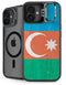 Azerbaijan Flag Distressed iPhone 16 Kickstand Case