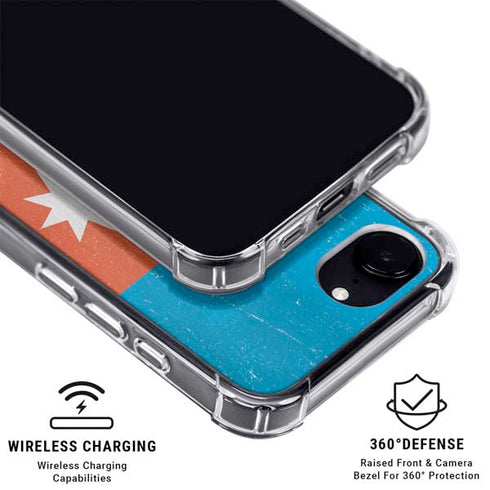 Azerbaijan Flag Distressed iPhone 16e Clear Case