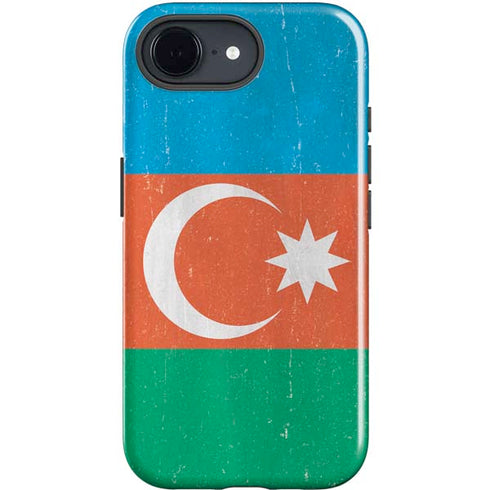 Azerbaijan Flag Distressed iPhone 16e Impact Case