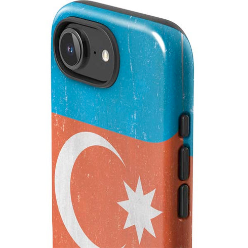 Azerbaijan Flag Distressed iPhone 16e Impact Case