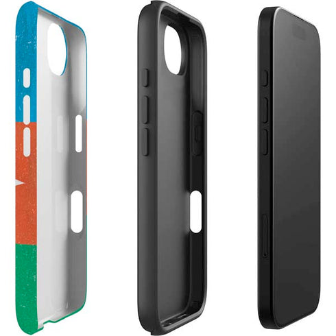 Azerbaijan Flag Distressed iPhone 16e Impact Case