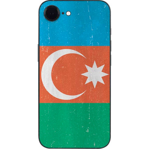 Azerbaijan Flag Distressed iPhone 16e Skin