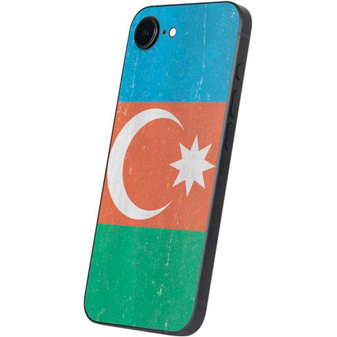 Azerbaijan Flag Distressed iPhone 16e Skin
