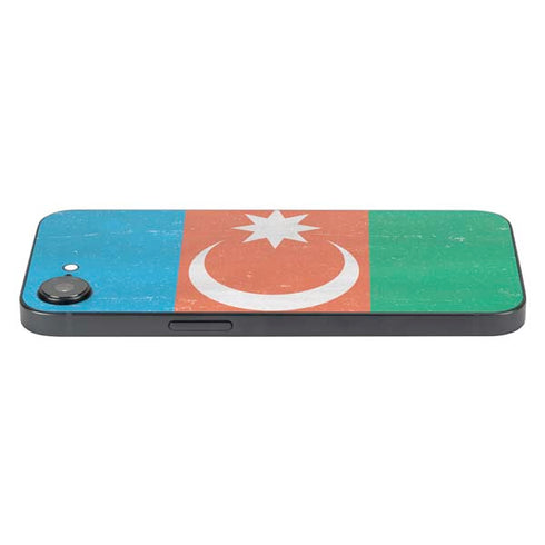Azerbaijan Flag Distressed iPhone 16e Skin