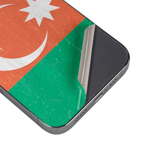 Azerbaijan Flag Distressed iPhone 16e Skin