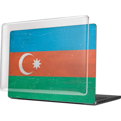 Azerbaijan Flag Distressed MacBook Pro 14in (2021-24) Case plus Skin