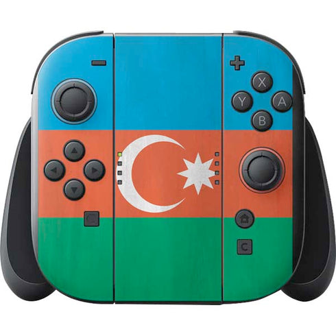 Azerbaijan Flag Distressed Nintendo Switch 2 (2025) with Joy-Con Skin