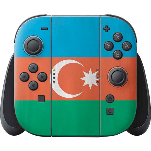 Azerbaijan Flag Distressed Nintendo Switch 2 (2025) Joy-Con Controller Skin