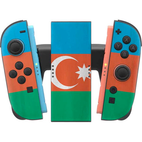 Azerbaijan Flag Distressed Nintendo Switch 2 (2025) Joy-Con Controller Skin