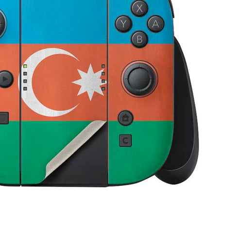 Azerbaijan Flag Distressed Nintendo Switch 2 (2025) Joy-Con Controller Skin