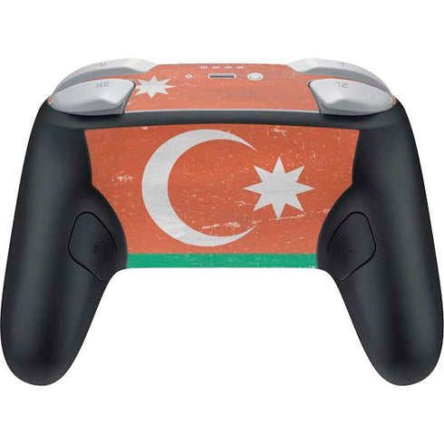 Azerbaijan Flag Distressed Nintendo Switch 2 (2025) Pro Controller Skin