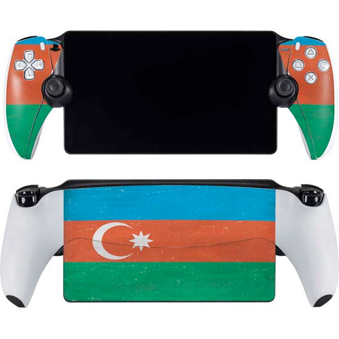 Azerbaijan Flag Distressed PlayStation Portal Remote Player Skin