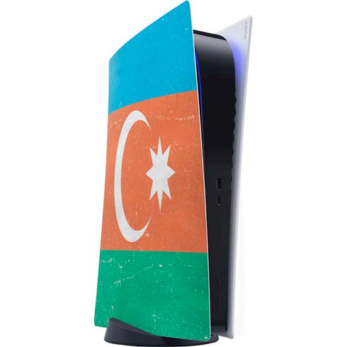 Azerbaijan Flag Distressed PlayStation PS5 Skins