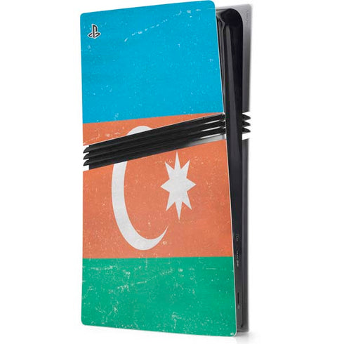 Azerbaijan Flag Distressed PlayStation PS5 Skins