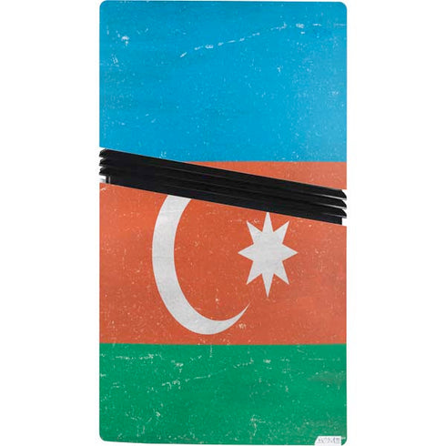 Azerbaijan Flag Distressed PS5 Pro Console Skin