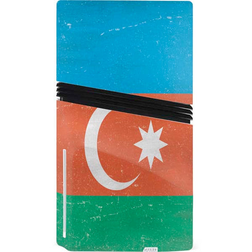 Azerbaijan Flag Distressed PS5 Pro Disk Bundle Skin