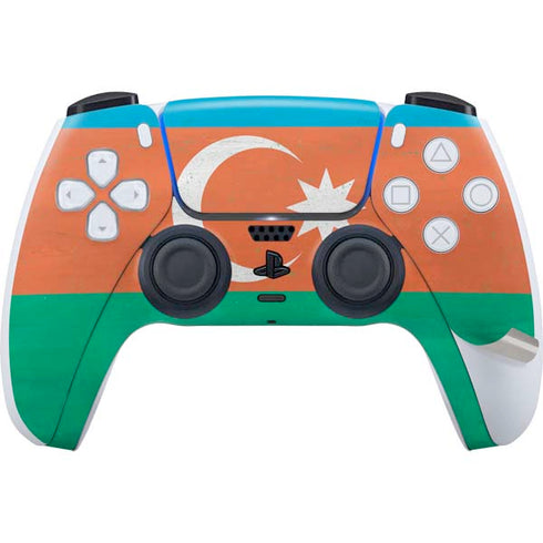 Azerbaijan Flag Distressed PS5 Pro Disk Bundle Skin