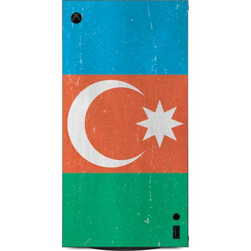 Azerbaijan Flag Distressed XBox Series X Digital Edition Console Skin